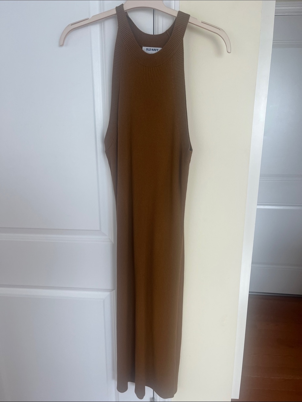 Old Navy Brown Ribbed Maxi Tank Dress